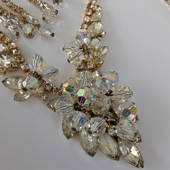 EVC 4 PIECE JULIANA GOLD TONE CLEAR & AB RHINESTONES - Picture 11 of 13